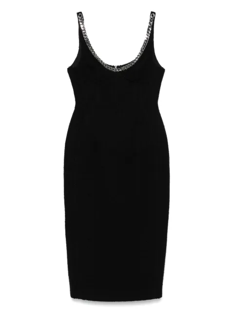 David Koma chunky chain neckline midi dress