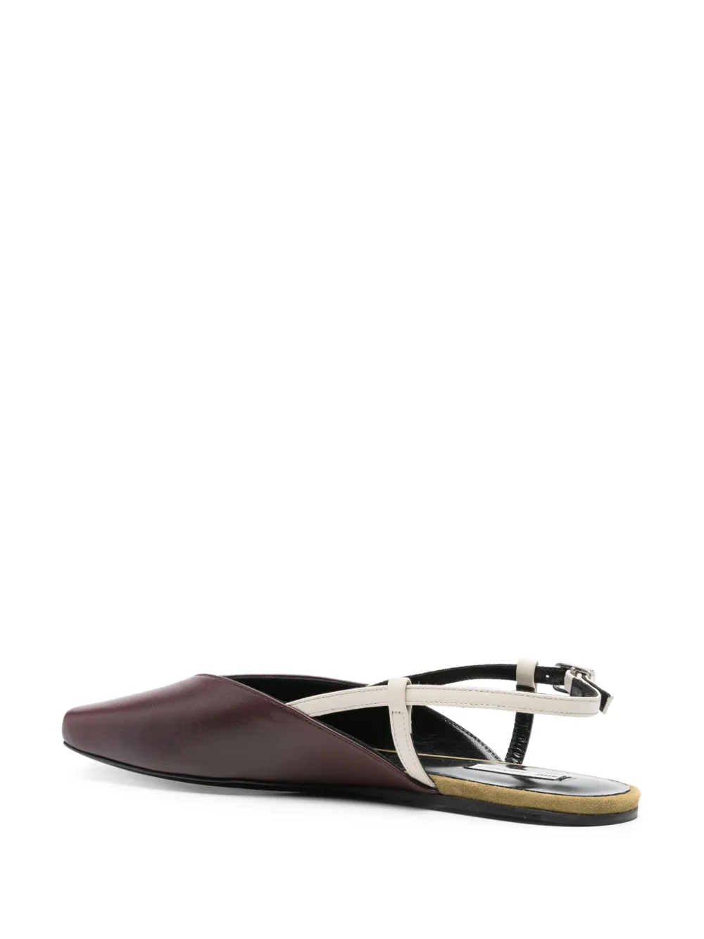AMI Paris Leren slingback ballerina's Rood