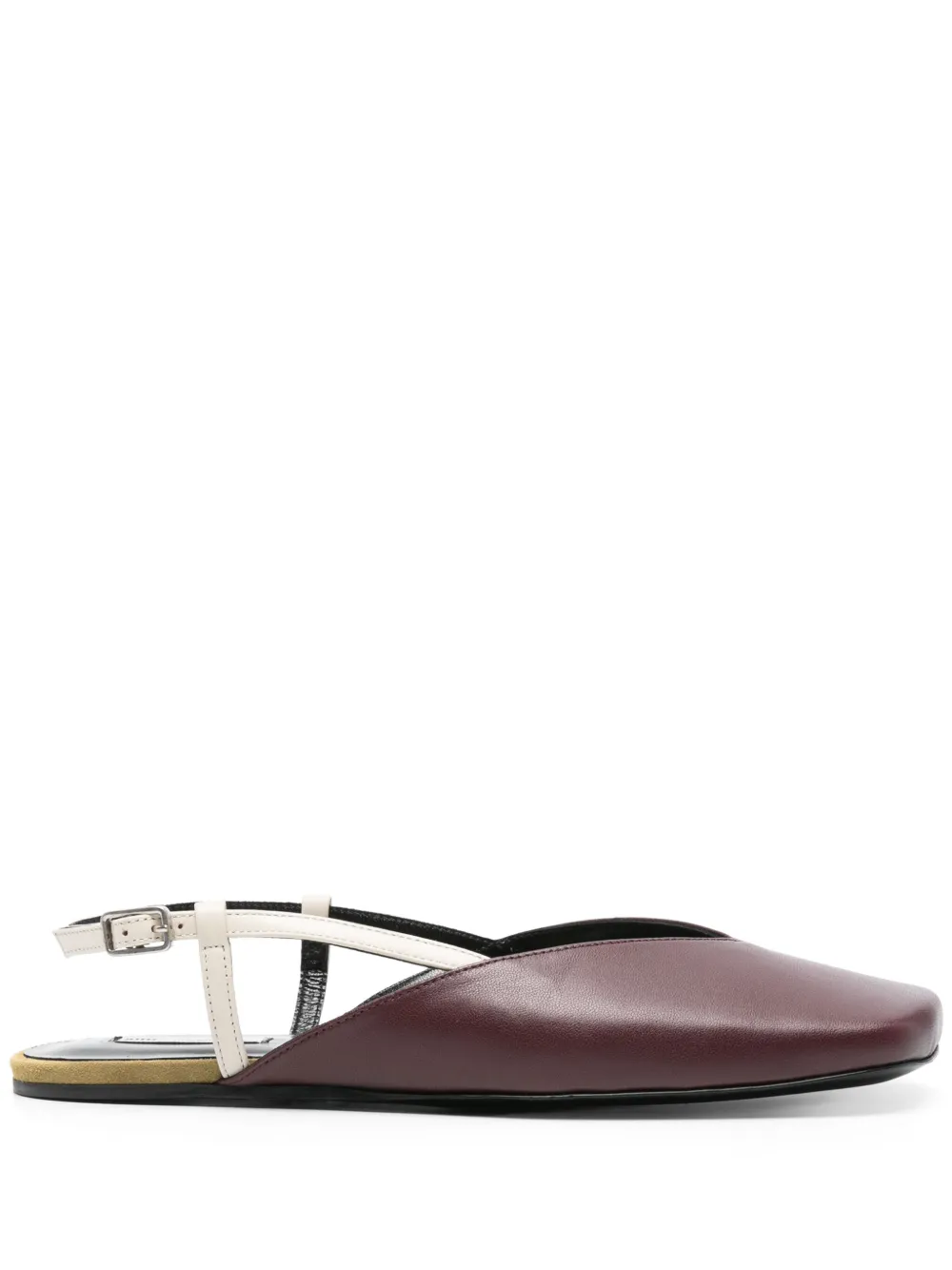 AMI Paris Leren slingback ballerina's Rood