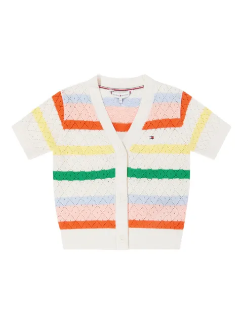 Tommy Hilfiger Junior cárdigan de tejido calado