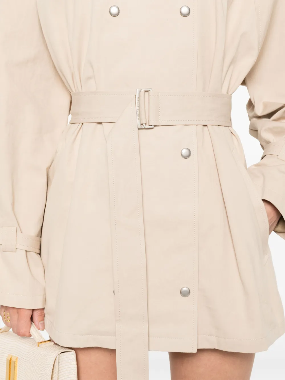Magda Butrym Trenchcoat met verborgen sluiting Beige