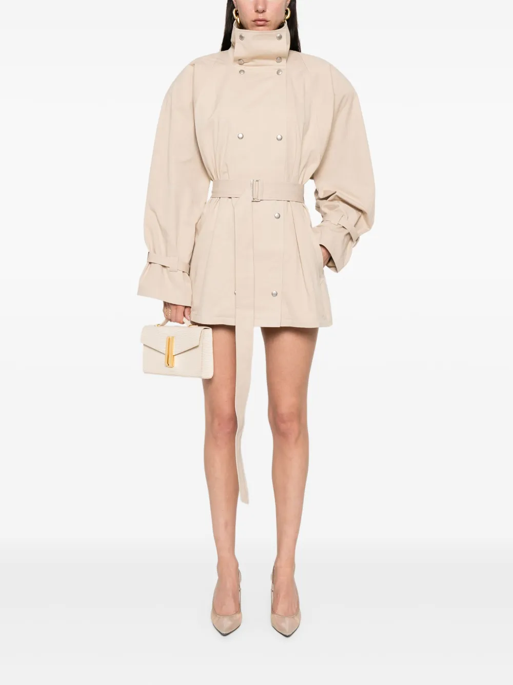 Magda Butrym Trenchcoat met verborgen sluiting Beige