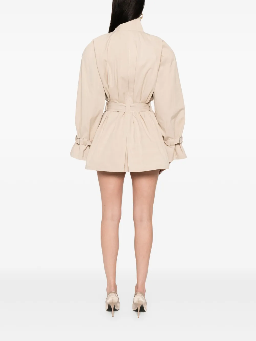 Magda Butrym Trenchcoat met verborgen sluiting Beige