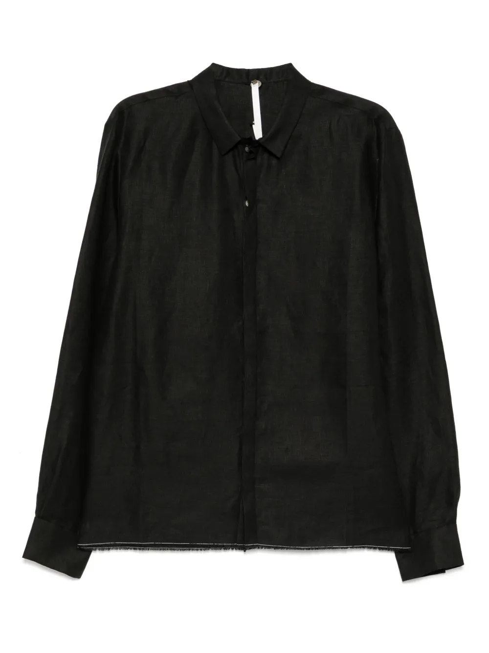 Label Under Construction camisa de lino | negro | Image 1