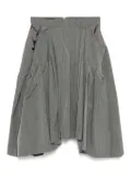 pushBUTTON square pleated skirt - Grey