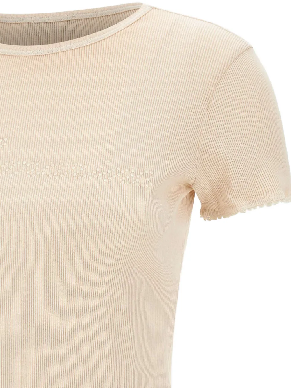 Blumarine T-shirt met kristallen logo Roze