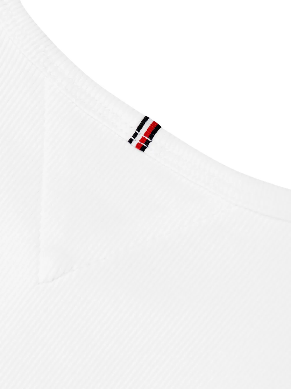 Shop Tommy Hilfiger Junior Fine-ribbed T-shirt In White
