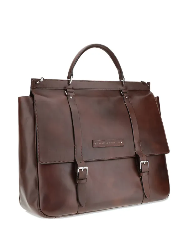 Brunello Cucinelli レザー ビジネスバッグ | ブラウン | FARFETCH JP