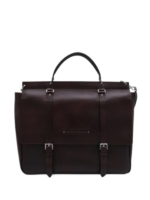 Brunello Cucinelli leather briefcase bag