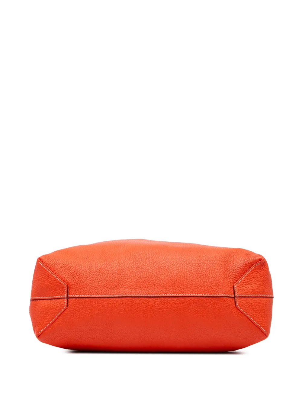 Pre-owned Hermes 2016 Clemence Double Sens 36 Tote Bag In Orange