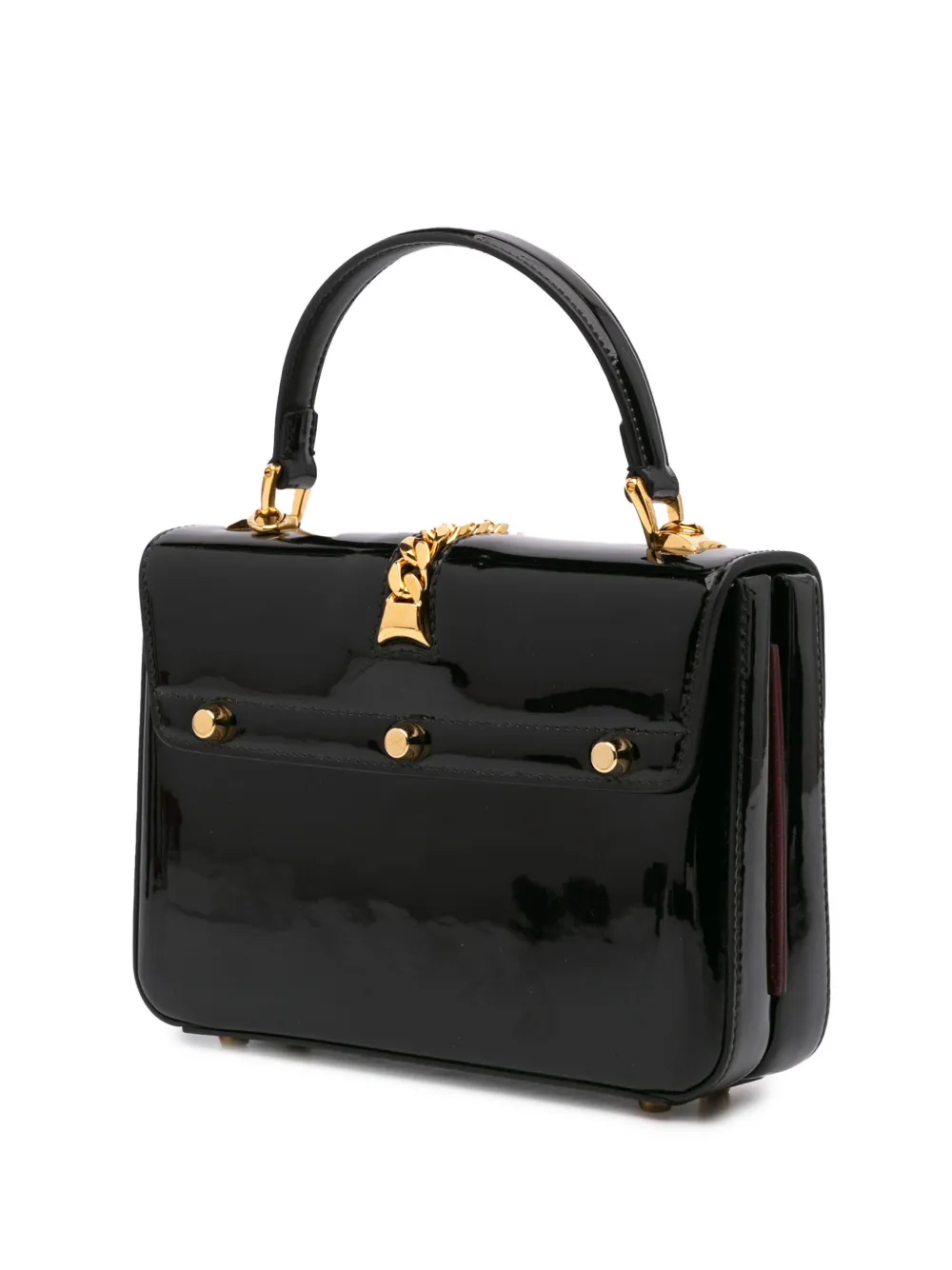 Gucci Pre-Owned 2016-2024 Mini Patent Sylvie 1969 Top Handle Bag satchel | Pre-Owned | Image 2