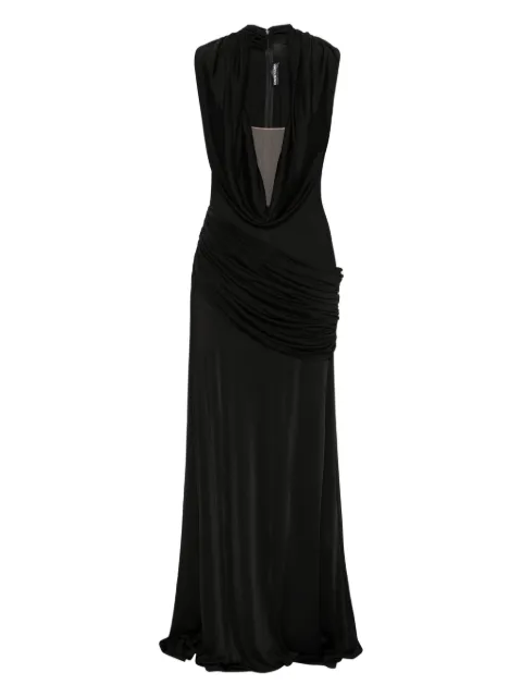 David Koma plunge-neck sleeveless maxi dress