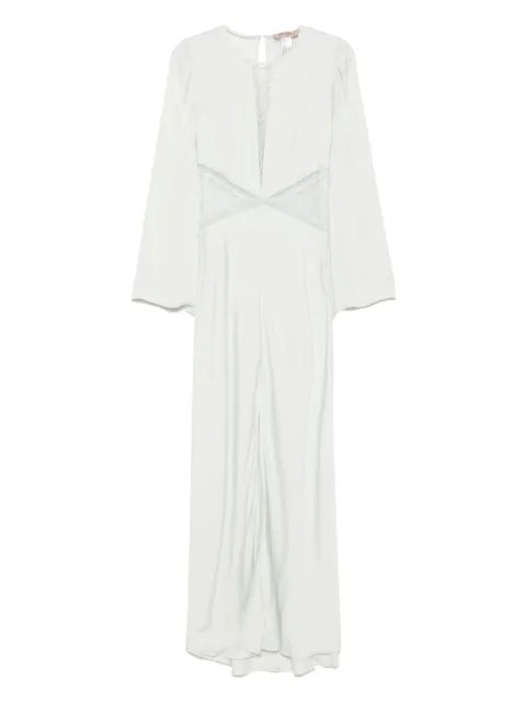 TWINSET robe longue à empiècement en dentelle