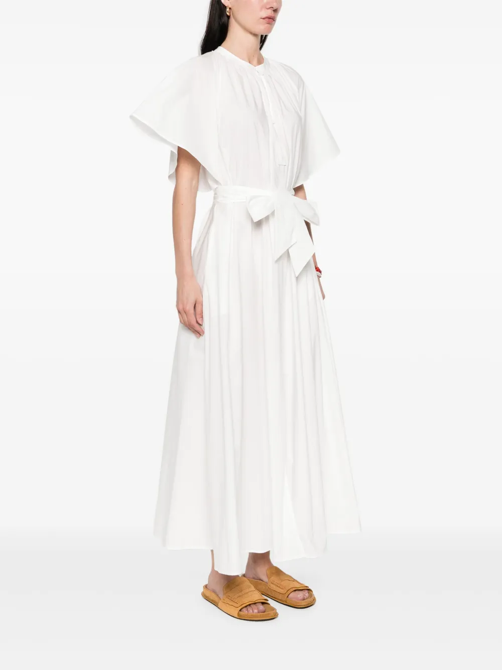 Forte Popeline maxi-jurk Wit