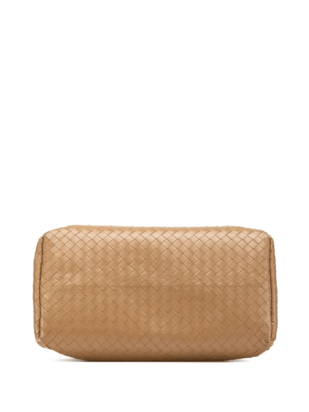 Pre-owned Bottega Veneta 2012-2024 Small Nappa Intrecciato Roma Satchel In 褐色