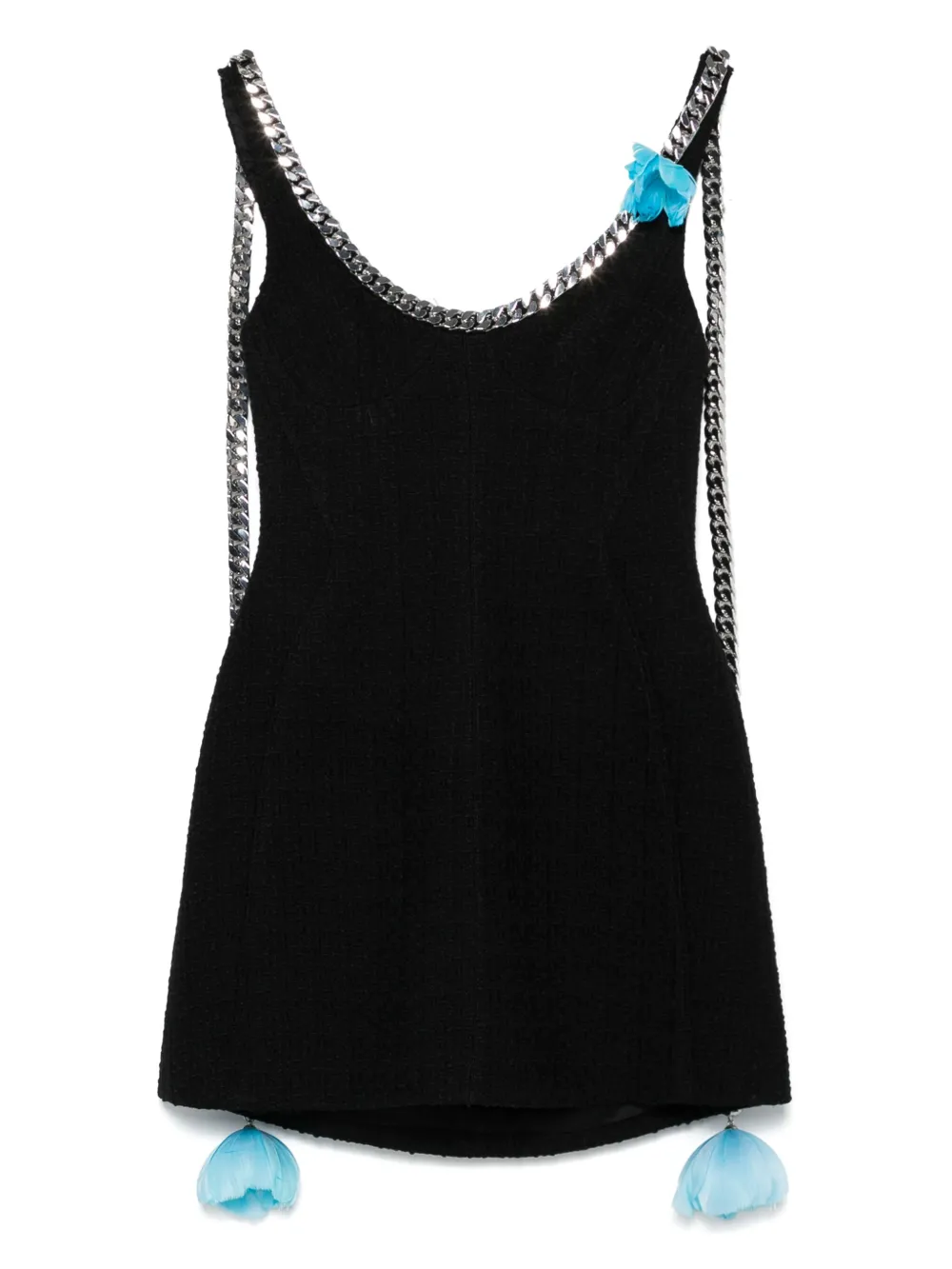 David Koma Flower  Chunky Chain mini dress | Black | Image 1