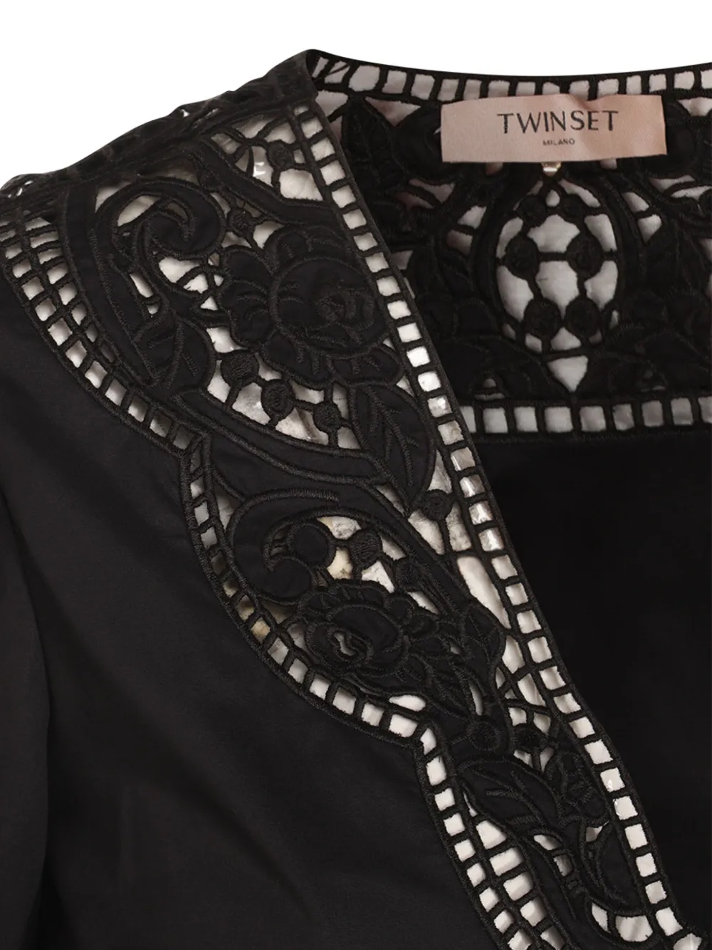 TWINSET Top met pofmouwen Zwart