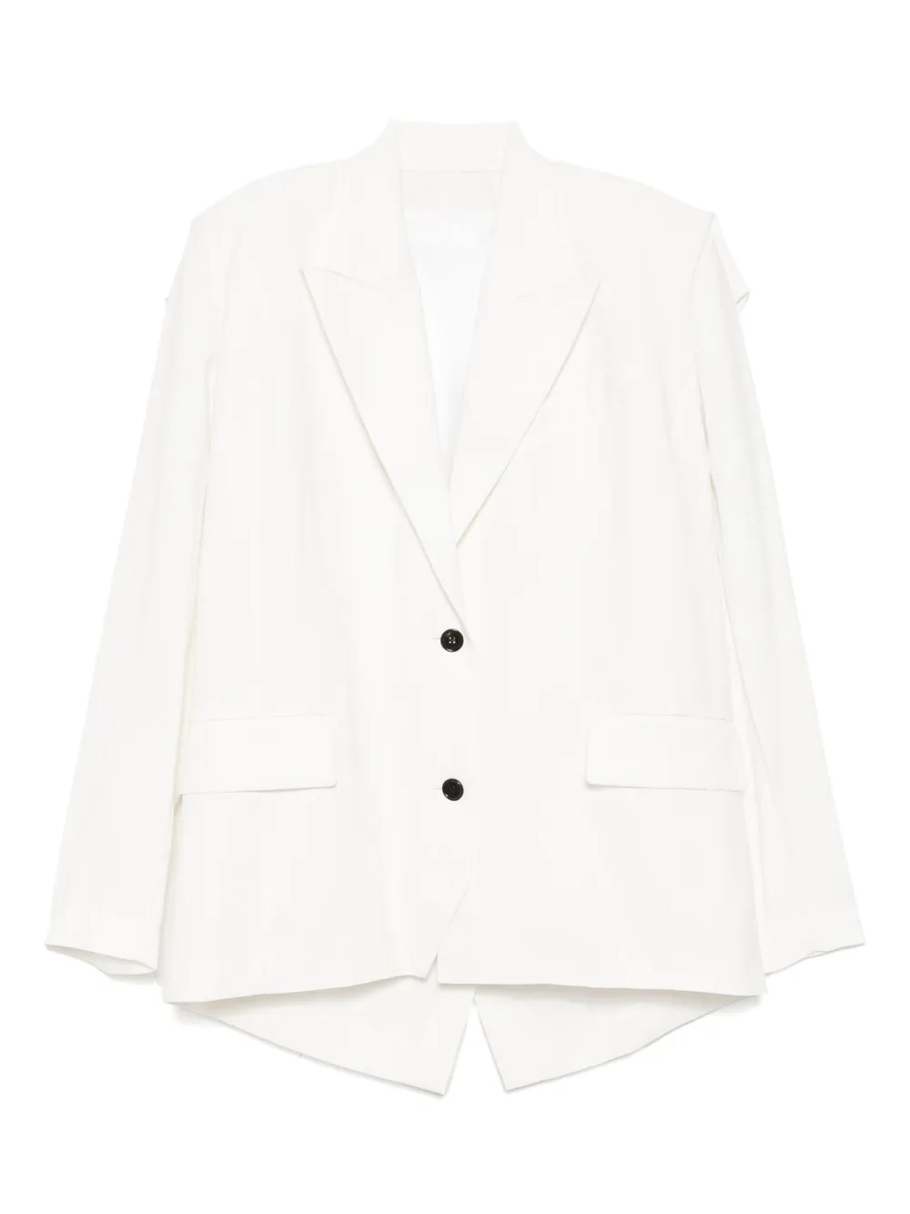 pushBUTTON squared-back single-breasted blazer | White | Image 1