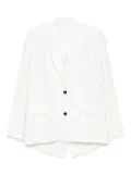pushBUTTON squared-back single-breasted blazer - White