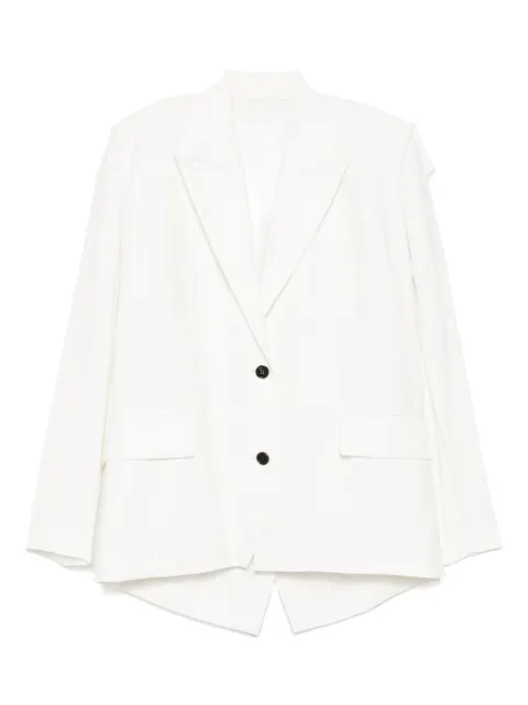 pushBUTTON squared-back single-breasted blazer