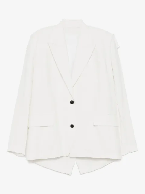 pushBUTTON squared-back single-breasted blazer