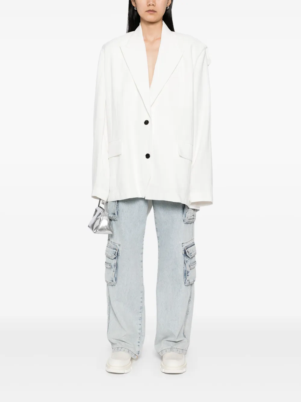 pushBUTTON squared-back single-breasted blazer | Blazers | Image 2