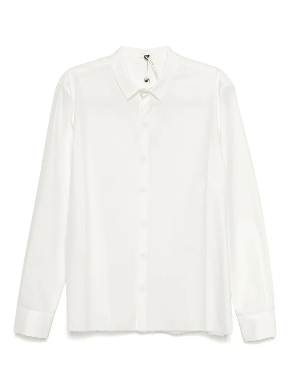 Label Under Construction camisa con botones ocultos | blanco | Image 1