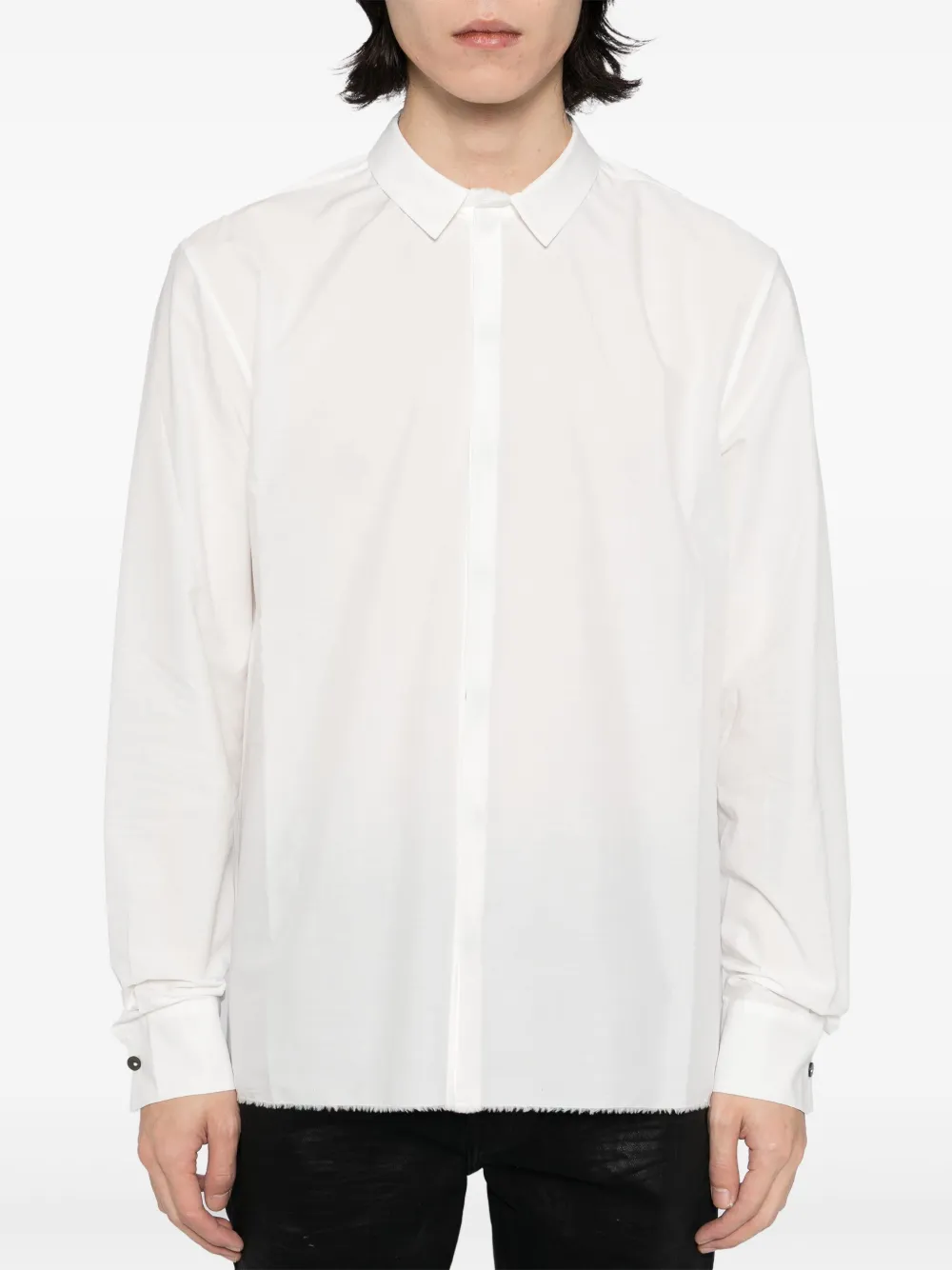 Label Under Construction Concealed-button Shirt