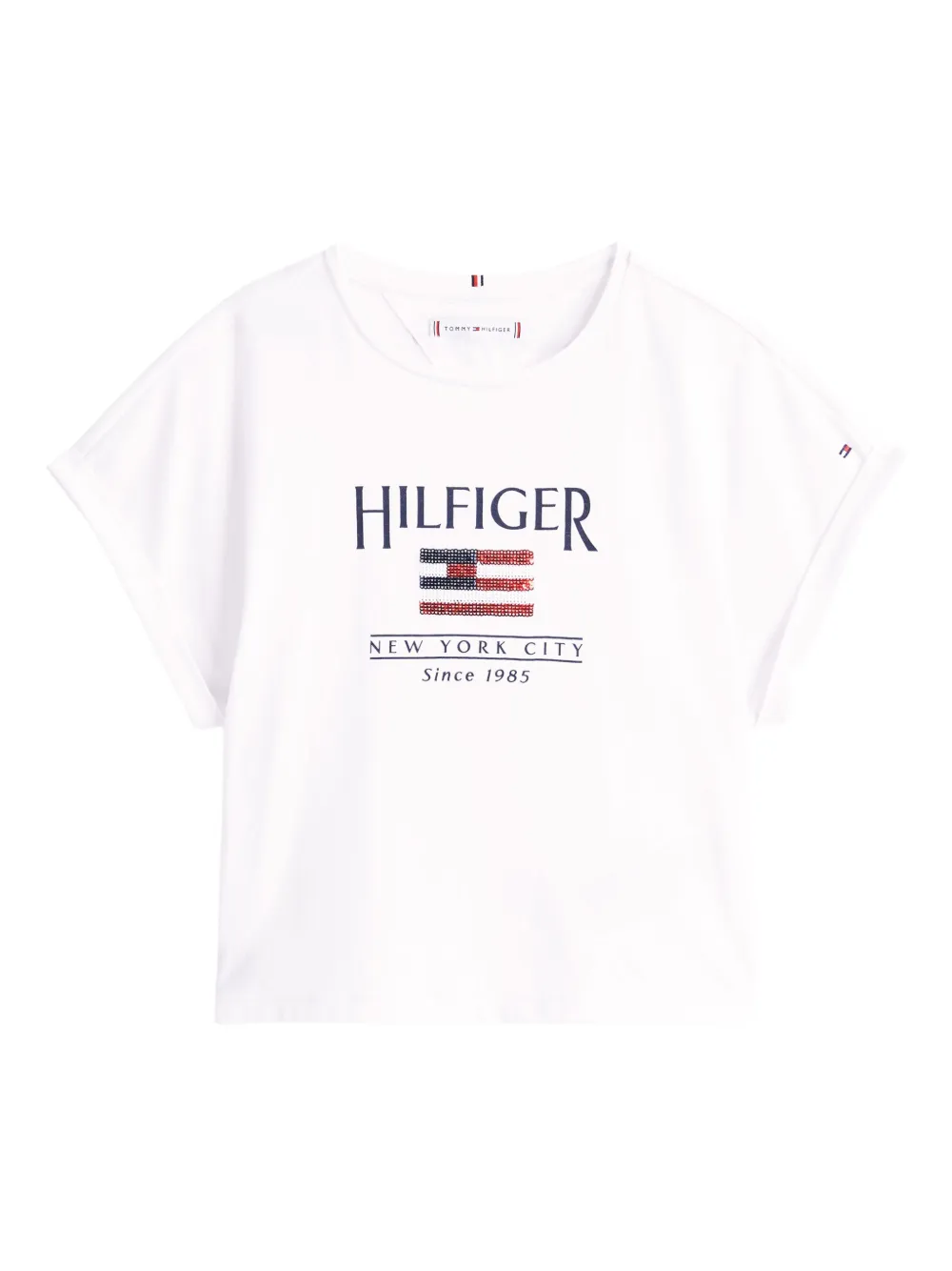 Tommy Hilfiger Junior playera con logo estampado | blanco | Image 1