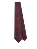Canali patterned-jacquard silk tie - Red