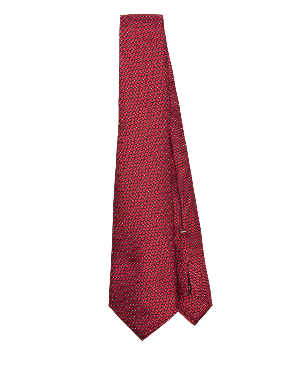 Canali Zijden stropdas met jacquard-patroon Zwart