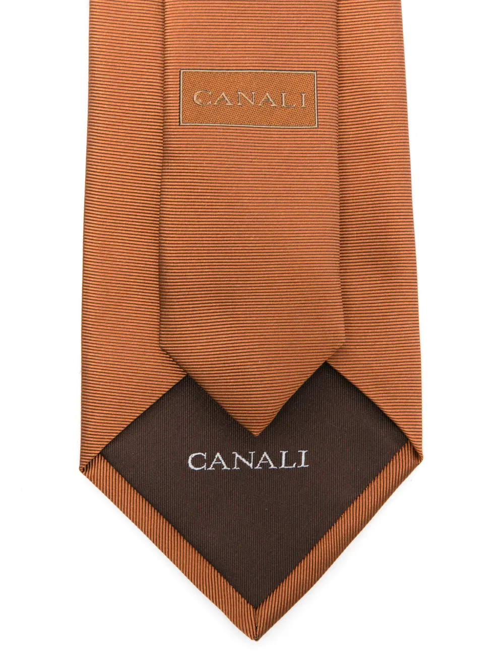 Canali Zijden stropdas - Bruin