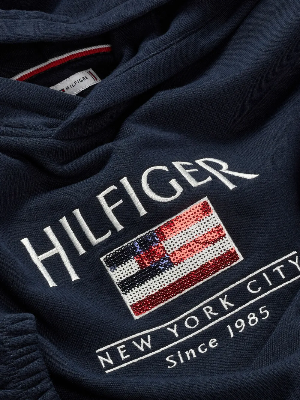 Tommy Hilfiger Junior Hoodie met geborduurd logo Blauw