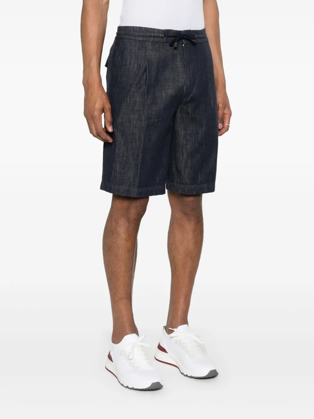 Brunello Cucinelli Shorts met trekkoord Blauw