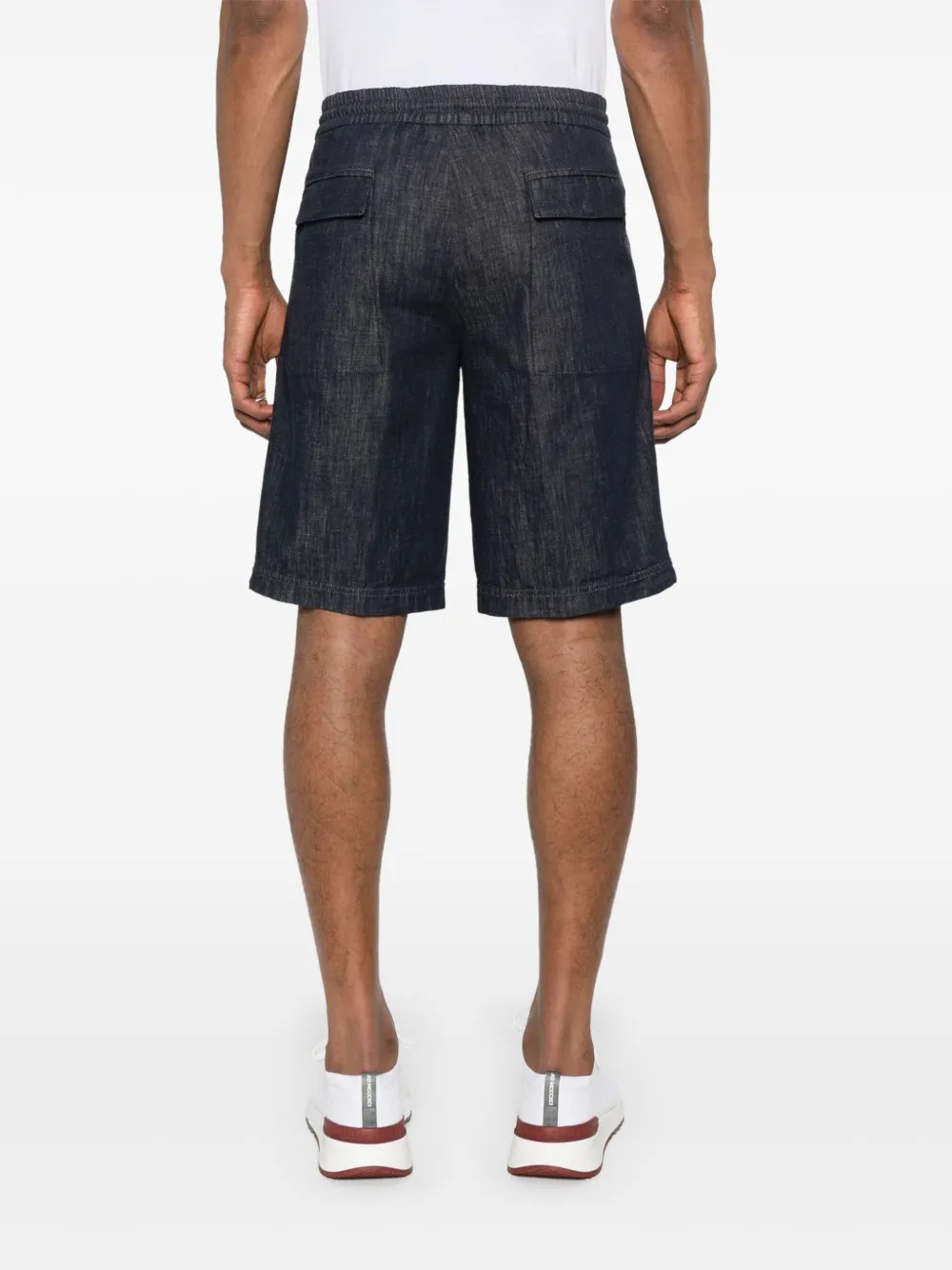 Brunello Cucinelli Shorts met trekkoord Blauw