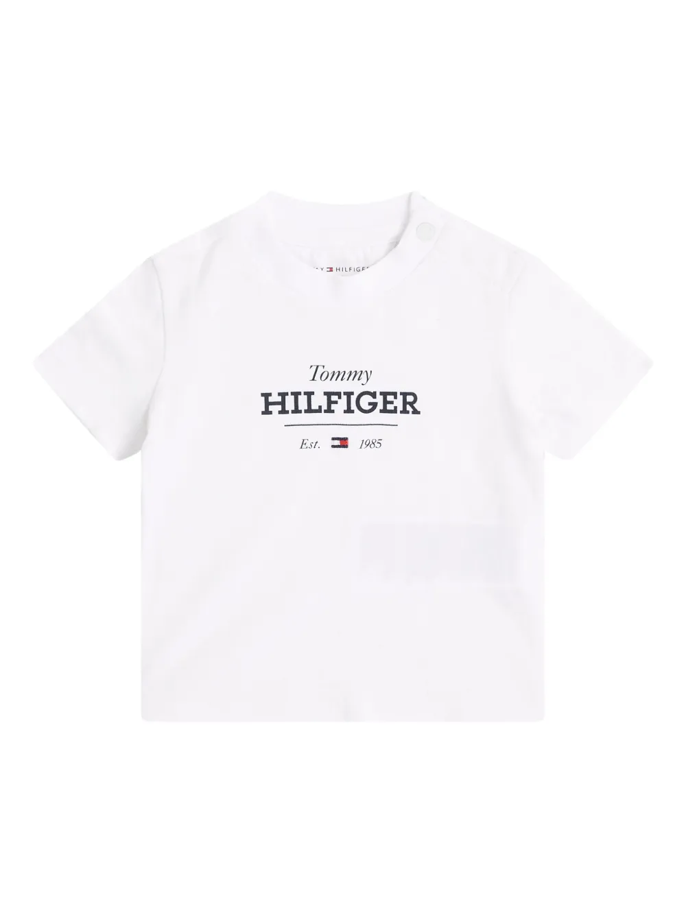 Tommy Hilfiger Junior T-shirt van stretch-katoen Wit
