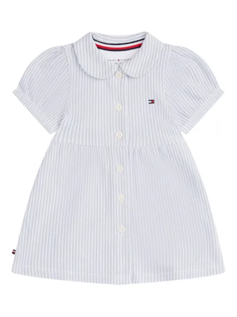 Tommy Hilfiger Junior Vestido listrado de algodão