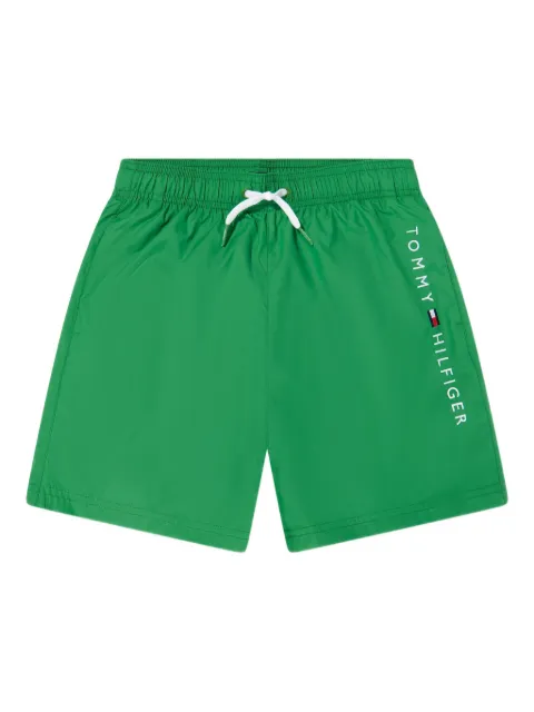 Tommy Hilfiger Junior shorts de playa con logo bordado