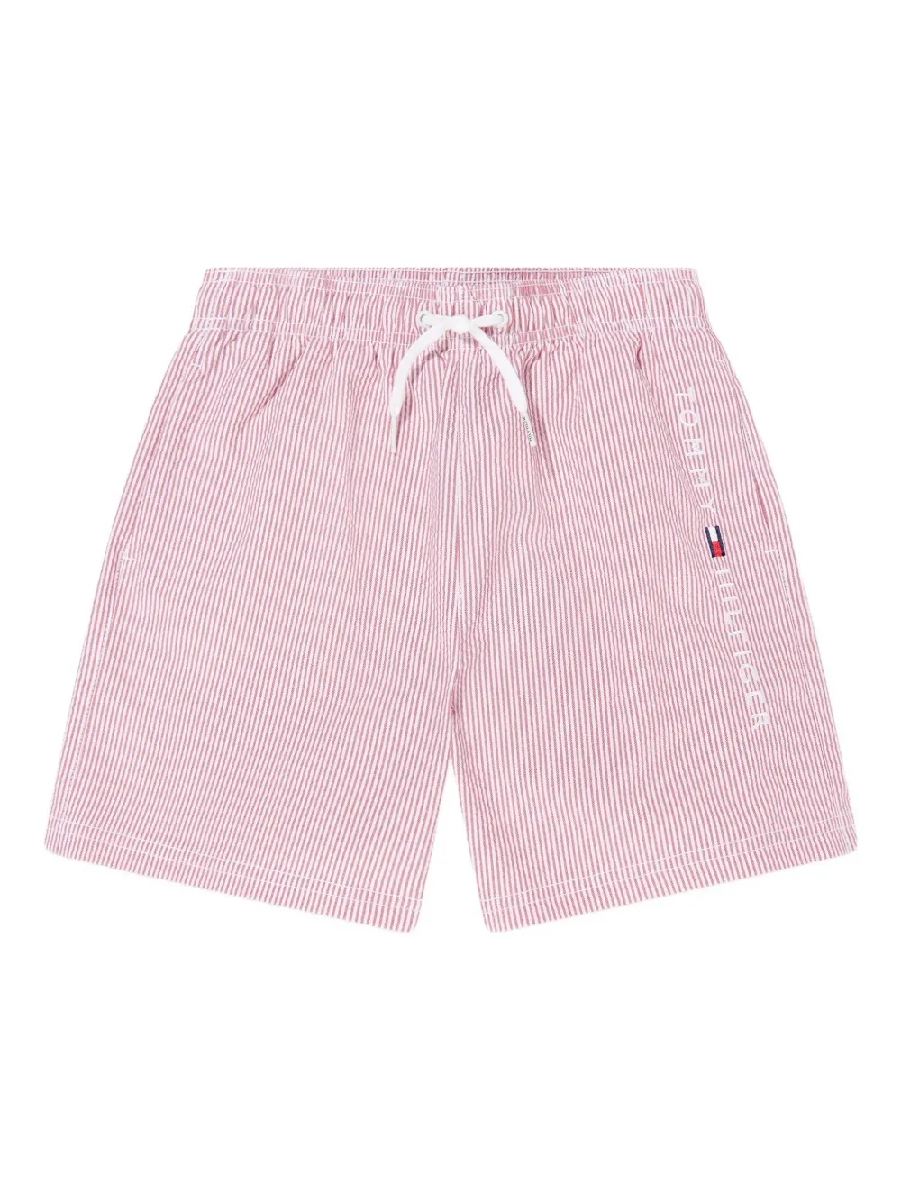 Tommy Hilfiger Junior short de bain à design rayé | rouge | Image 1