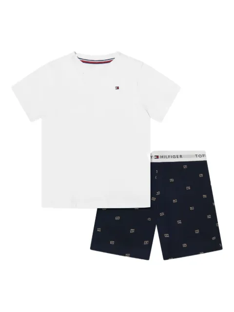 Tommy Hilfiger Junior بيجامة بتطريز شعار الماركة