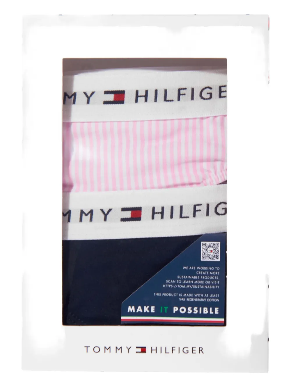 Tommy Hilfiger Junior Twee slips met logoprint Roze
