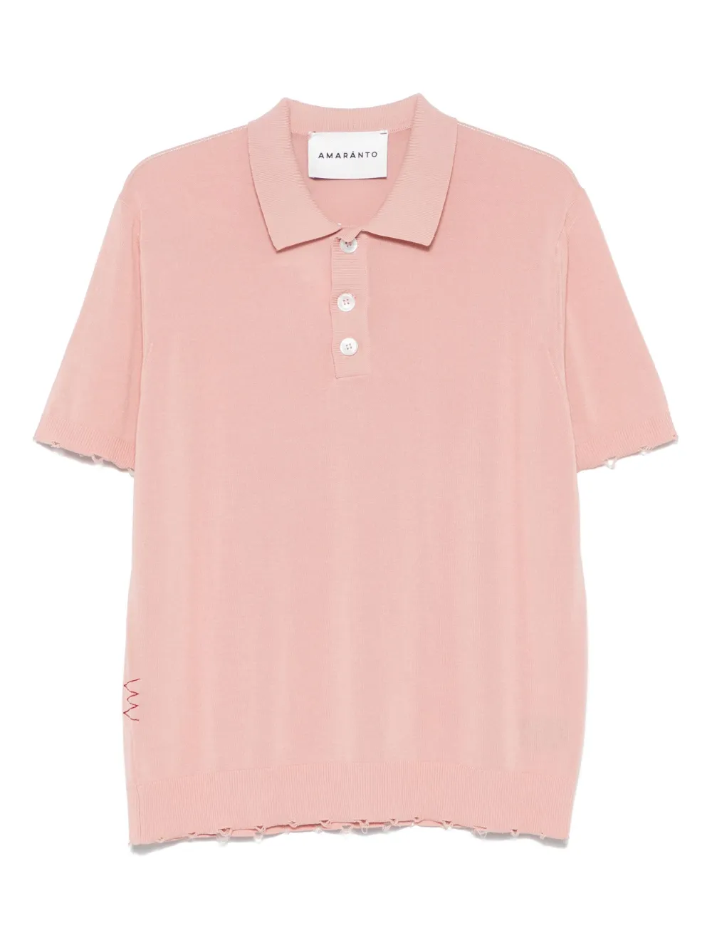 AMARANTO FINE-KNIT POLO SHIRT 
