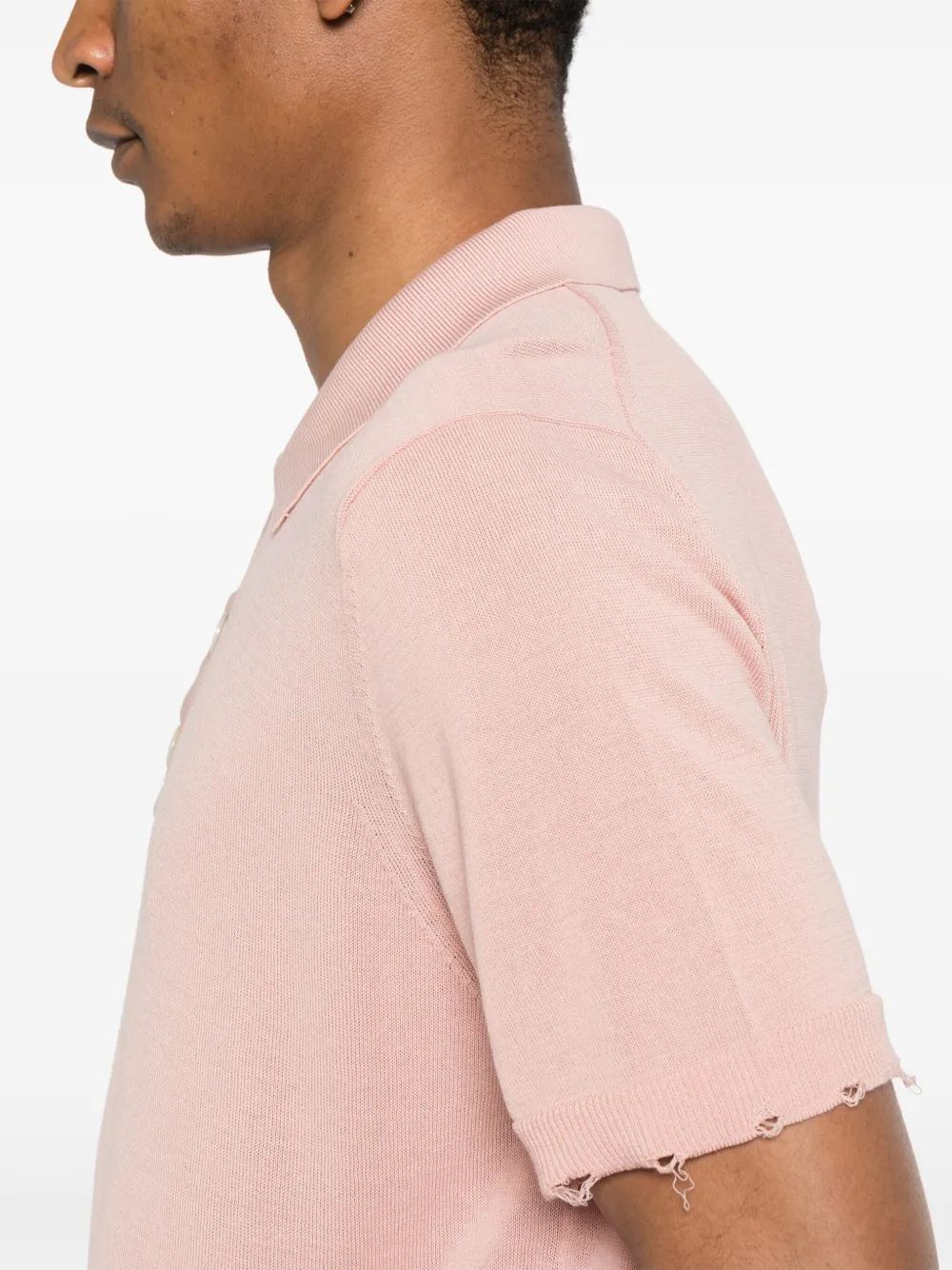 AMARANTO FINE-KNIT POLO SHIRT 