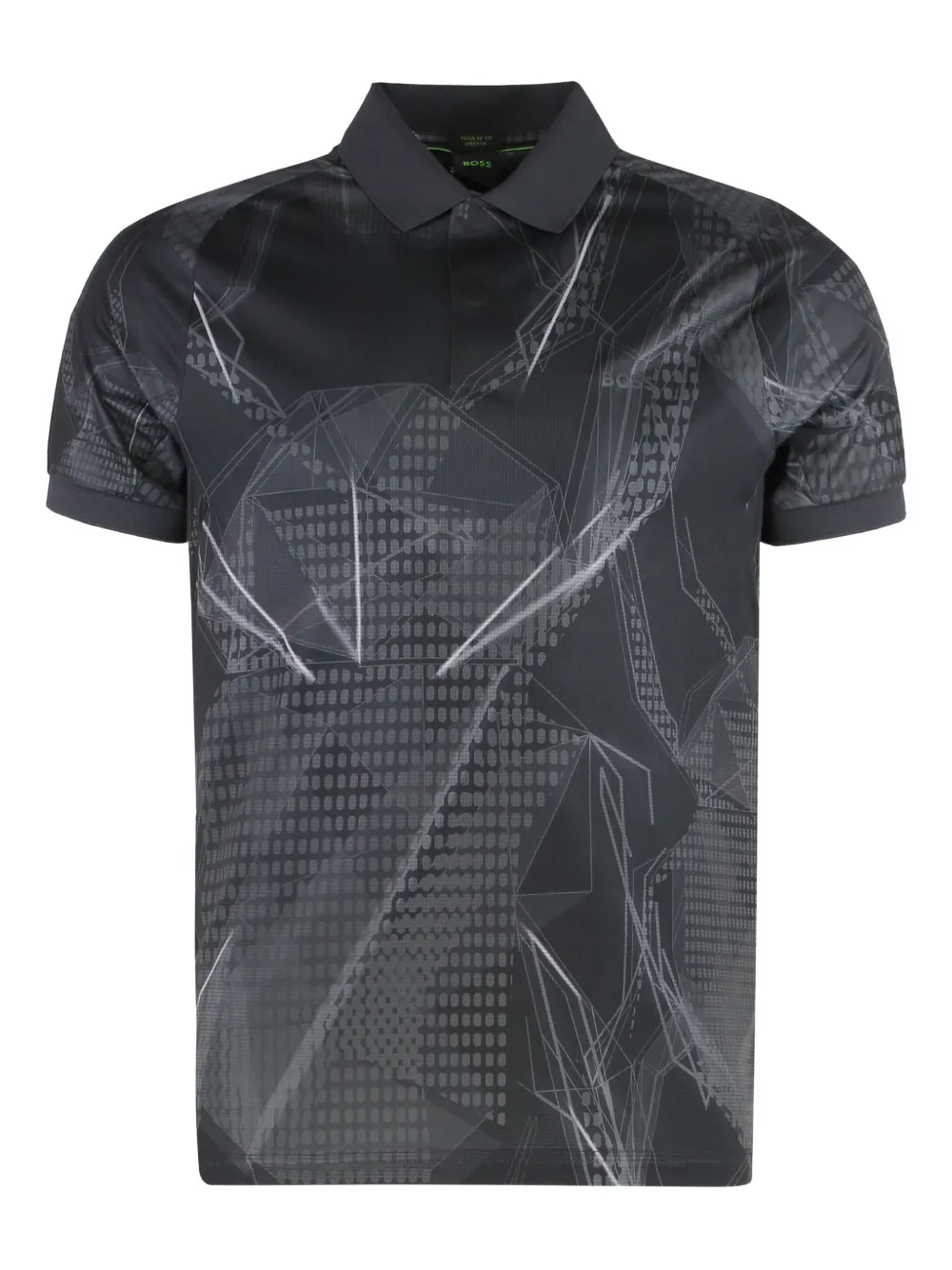BOSS Paddy Poloshirt mit grafischem Print | Schwarz | Image 1