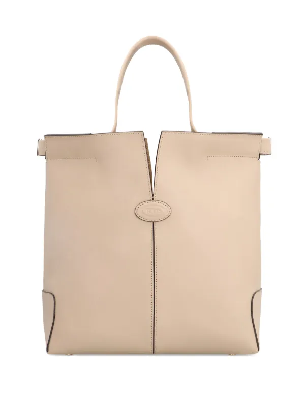 【関税＆送料込み】Tod'S Tote Bag \" Di Bag Folio\" Medium-Sm Woman OFF WHITE Tod's Di Bag Folio in Leather Medium