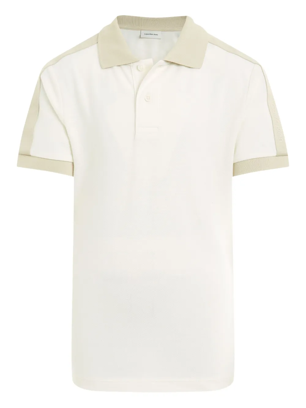 Calvin Klein Kids Poloshirt van stretch-katoen Beige