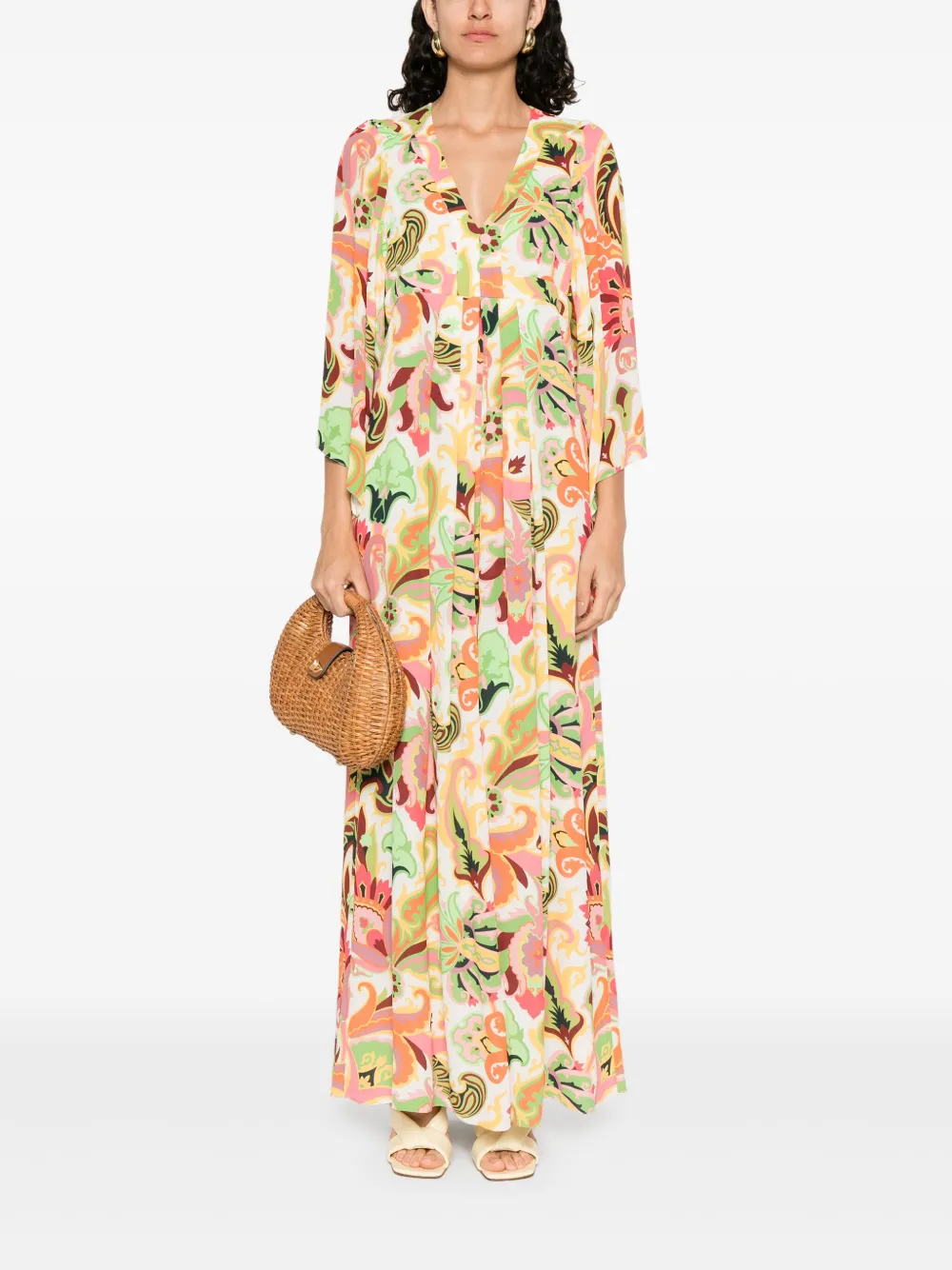 ETRO Maxi-jurk met paisley-print - Wit