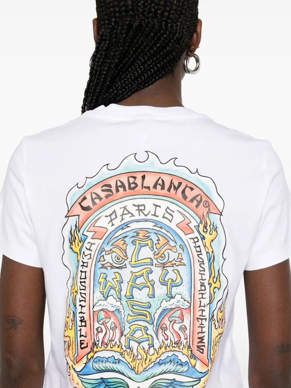 Casablanca Casa Way Skate T-shirt Wit