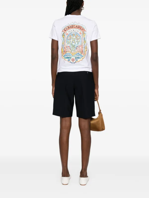 Tシャツ・カットソー CASABLANCA WOMEN Casa Way Skate Fitted T-Shirt White 29737668_58862997_600.jpg