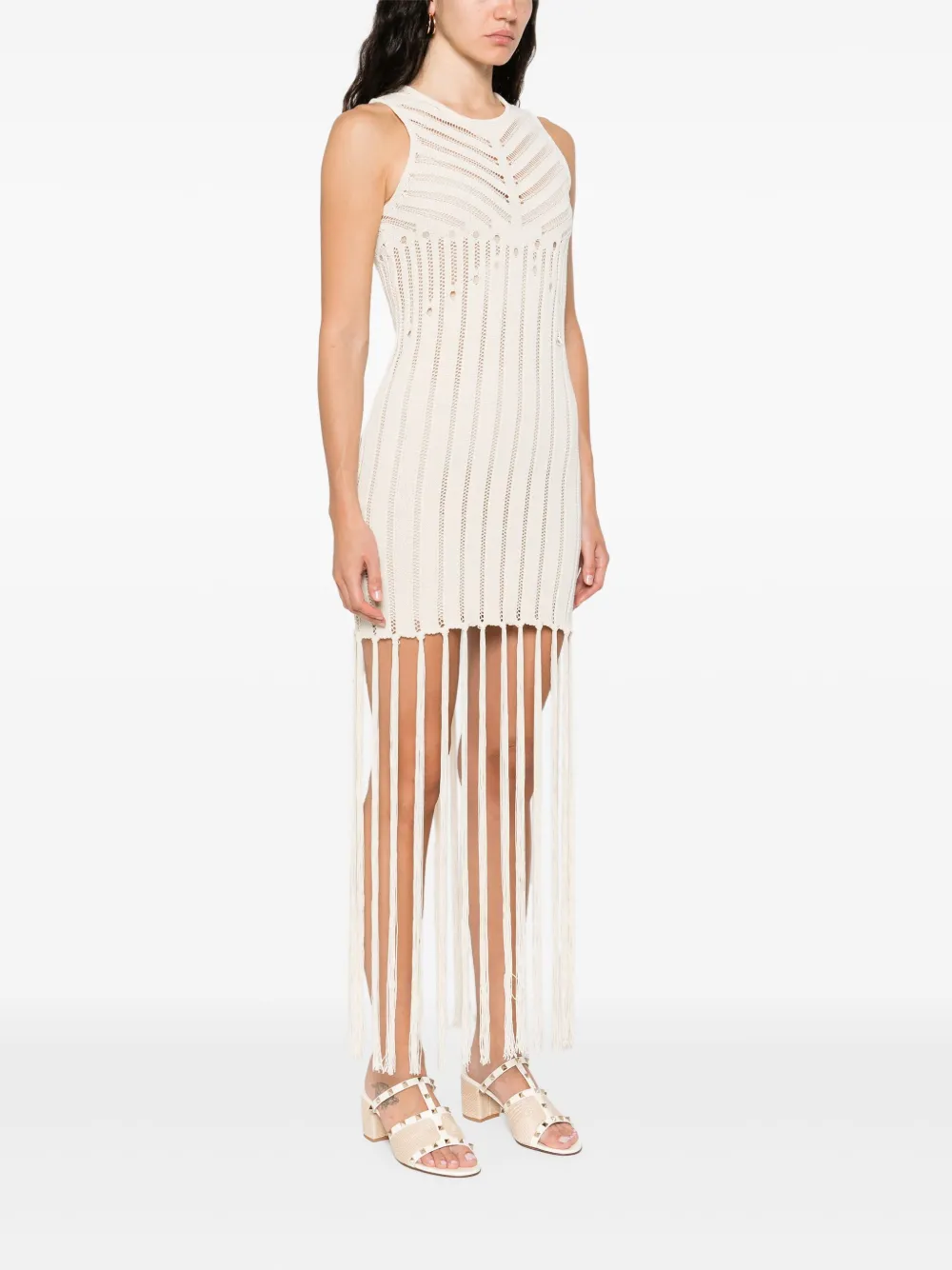 PATRIZIA PEPE OPEN-KNIT MINI DRESS 